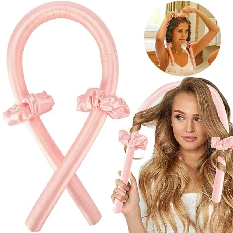 Flexible hair rollers with clip